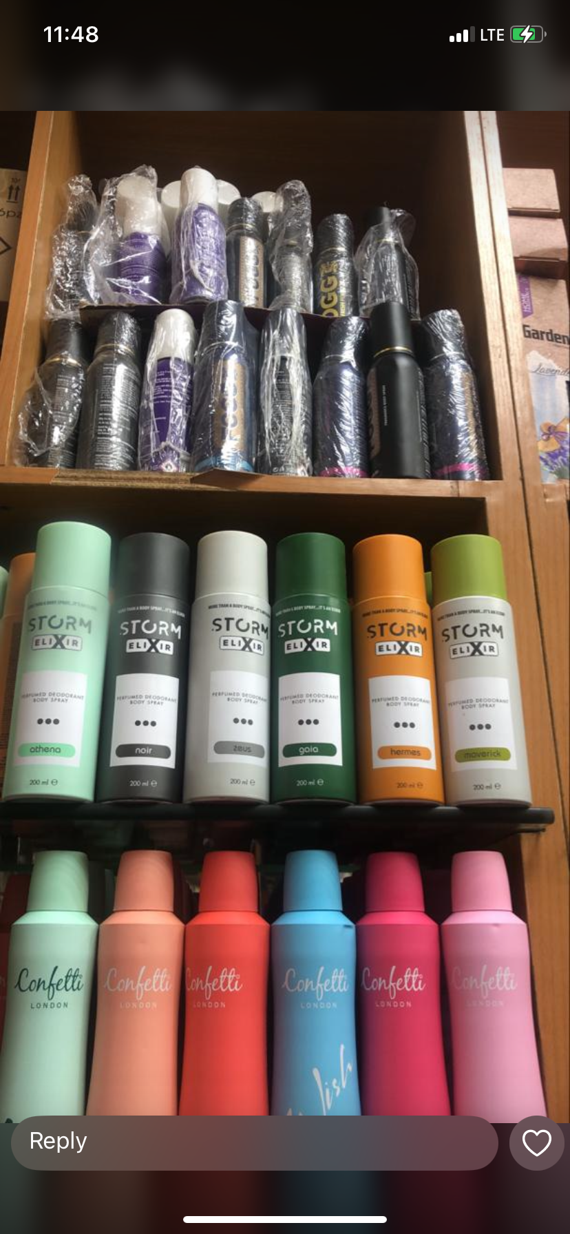 Storm and Confetti London Body Sprays